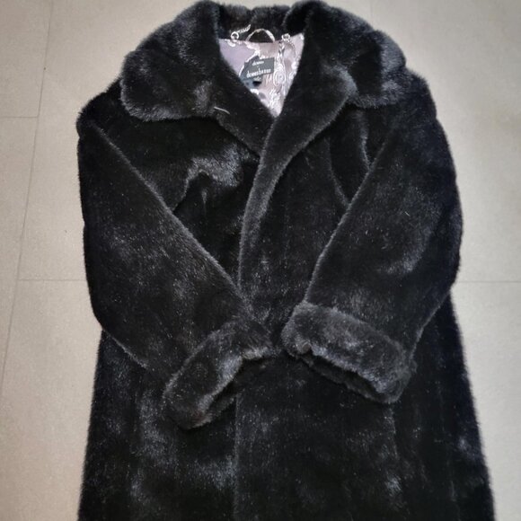 Dennis Basso Faux Fur Soft Silky Faux Mink Coat Size Small - Picture 2 of 14